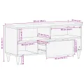 Meuble TV 100x33x46 cm en bois massif de manguier