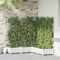 Jardinière de Jardin avec Treillis 5 pcs Blanche 120x120x125.5 cm