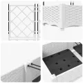 Jardinière de Jardin avec Treillis 5 pcs Blanche 120x120x125.5 cm
