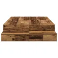 Cadre de lit de rangement en bois ancien 120x190 cm
