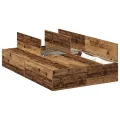 Cadre de lit de rangement  en bois ancien 120x190 cm