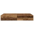 Cadre de lit de rangement  en bois ancien 120x190 cm