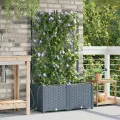 Jardinières  avec système d'irrigation de 2 pièces Gris clair