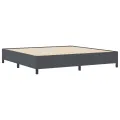 Cadre de Lit Gris Foncé 200x200 cm Tissu Corde