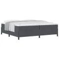 Cadre de Lit Gris Foncé 200x200 cm Tissu Corde