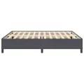 Cadre de Lit Gris Foncé 200x200 cm Tissu Corde