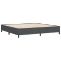 Cadre de Lit Gris Foncé 200x200 cm Tissu Corde