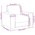 Fauteuil  Gris Foncé 59 cm Tissu