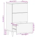 Buffet Marron miel Bois massif 40 x 33 x 75 cm Buffet