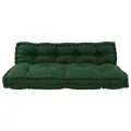 Coussin de canapé sur palette  avec dossier en tissu vert