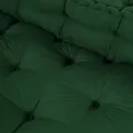 Coussin de canapé sur palette  avec dossier en tissu vert