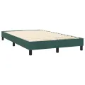 Sommier à lattes de lit et matelas vert foncé 140x210cm velours