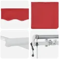 Auvent Rétractable Automatique Rouge 500x350 cm
