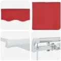 Auvent rétractable manuel  Rouge 500x350 cm