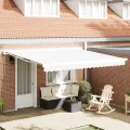Tissu de remplacement pour auvent pour cadre de 4x3 m blanc