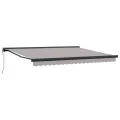 Auvent rétractable automatique gris clair 400x300 cm