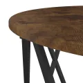 Table basse  en chêne fumé 80x80x42 cm en bois d'ingénierie