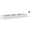 Jardinières  avec système d'irrigation 4 pcs Blanc