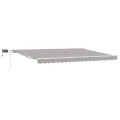 Store Rétractable Manuel  avec LED Gris Clair 450x350 cm
