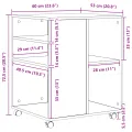Cabinet de rangement  Chêne noir 60x53x72,5 cm Bois d'ingénierie