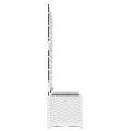 Jardinier avec treille 2 pcs blanc 80x40x143 cm
