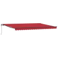 Store Rétractable Automatique Rouge 500x300 cm