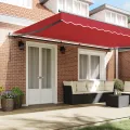 Store Rétractable Automatique Rouge 500x300 cm