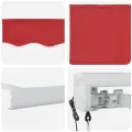 Store rétractable automatique rouge 400x300 cm