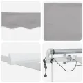 Store rétractable automatique avec LED gris clair 500x300 cm