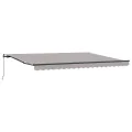 Store manuel rétractable gris clair 450x300 cm