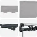 Store manuel rétractable gris clair 450x300 cm