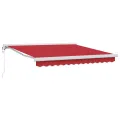 Auvent rétractable automatique rouge 300x250 cm