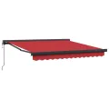 Store rétractable automatique rouge 300x250 cm