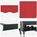 Store rétractable automatique rouge 300x250 cm