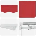 Store rétractable manuel avec LED Rouge 300x250 cm