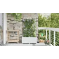 Jardinières  avec système d'irrigation d'eau 2 pcs Blanc