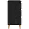 Buffet  Noir Chêne 60x35x70 cm Bois d'ingénierie