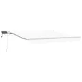Auvent Rétractable Manuel avec LED Blanc 300x250 cm