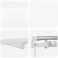 Auvent Rétractable Manuel avec LED Blanc 300x250 cm