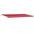 Store rétractable automatique  rouge 600x350 cm