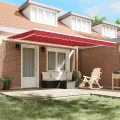 Tissu de remplacement de store pour cadre de 4,5 x 3 m Rouge