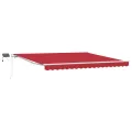 Auvent rétractable manuel  avec LED rouge 400x350 cm