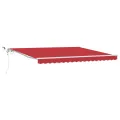 Store rétractable automatique  avec LED Rouge 400x350 cm