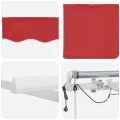 Store rétractable automatique  avec LED Rouge 400x350 cm
