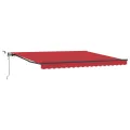 Store rétractable automatique  avec LED Rouge 400x350 cm