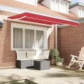 Tissu de remplacement de store pour cadre 3.5x2 m rouge