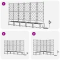 Jardinières avec Système d'Irrigation 5 pcs Noir
