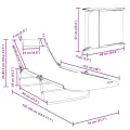 Chaises Longues Pliables 2 pcs avec Appui-tête Grise Textilène
