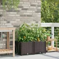 Jardinières  avec système d'irrigation 2 pcs Marron