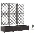 Jardinières  avec système d'irrigation 3 pcs Marron